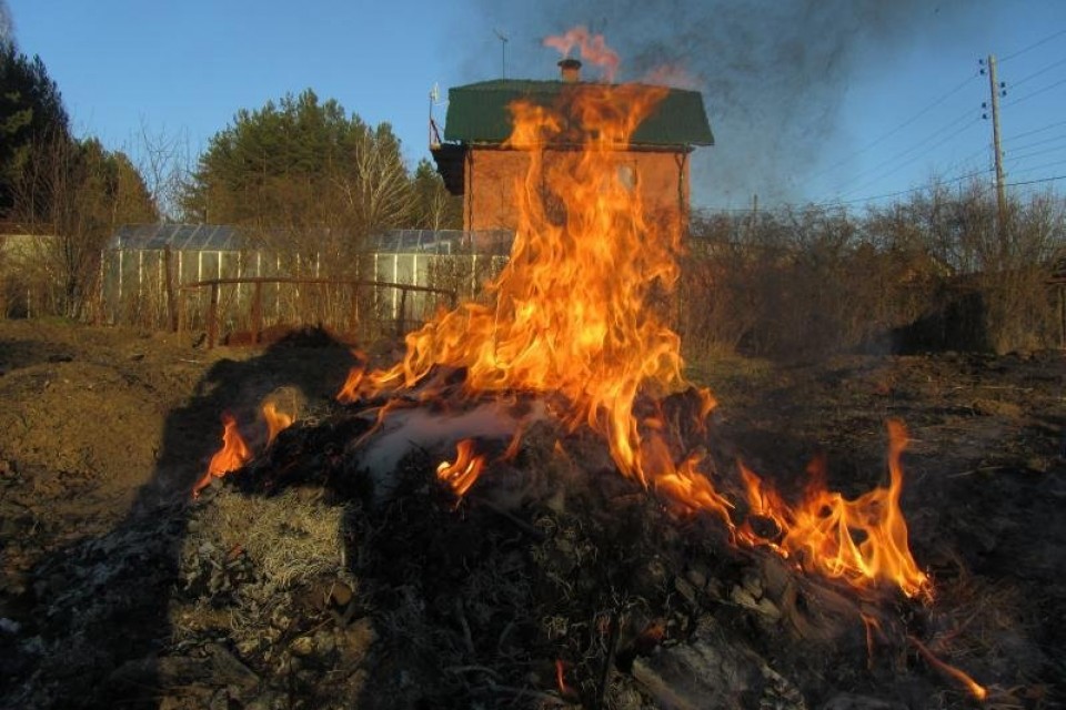 C 1 января на территории частных домов запретят сжигать мусор и разводить костры