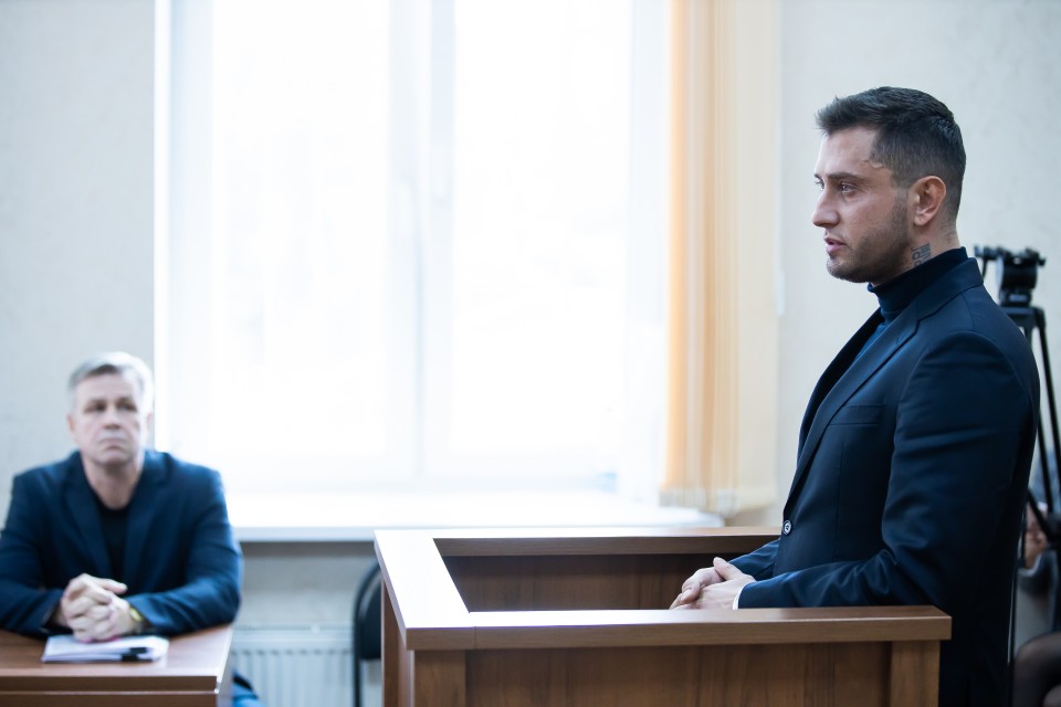 Павел Прилучный впервые выступил  в суде в Калининграде 